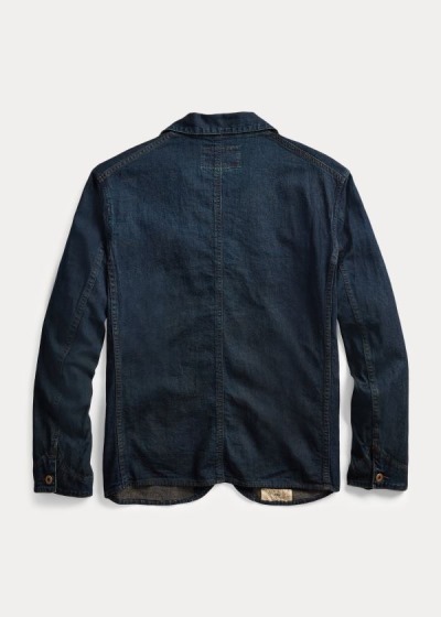 Ralph Lauren Selvedge Engineer Denim Jakke Herre Danmark (DSMVB3815)